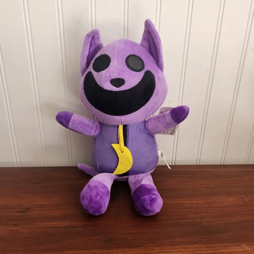 35CM KAWAII SMILING CRITTERS PURPLE CATNAP‎ SOFT STUFFED PLUSH